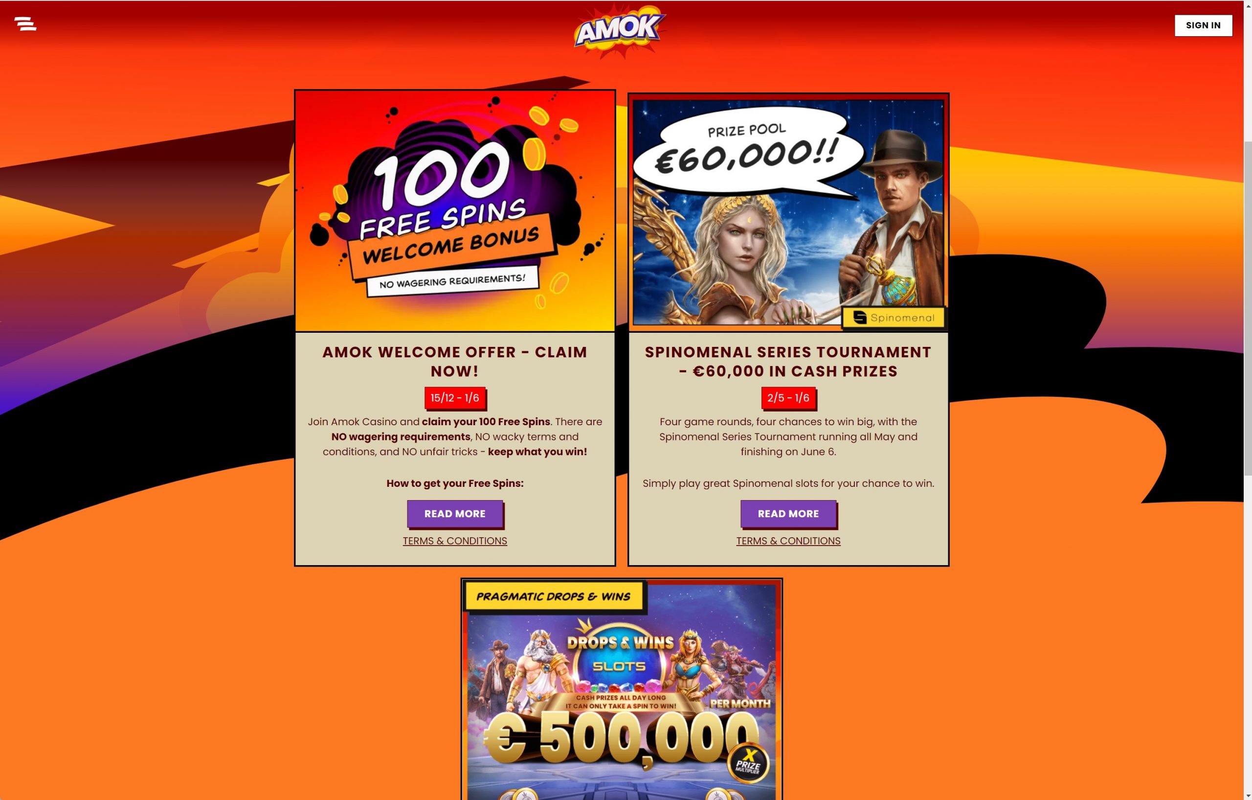 promotions amok casino