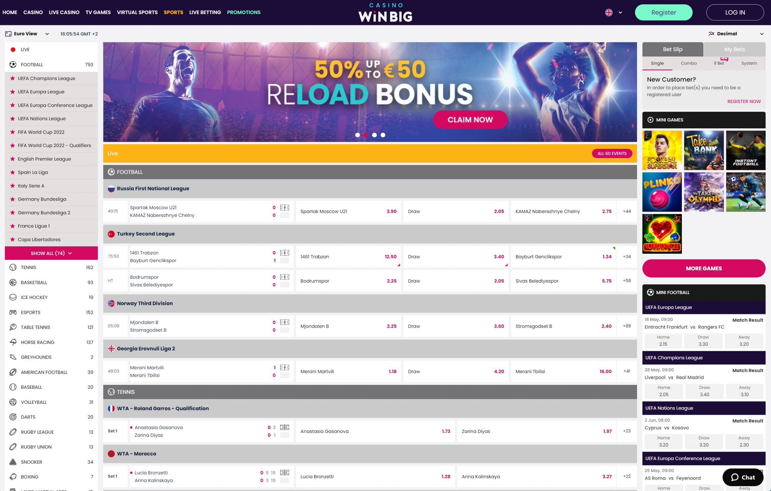 betting casino winbig