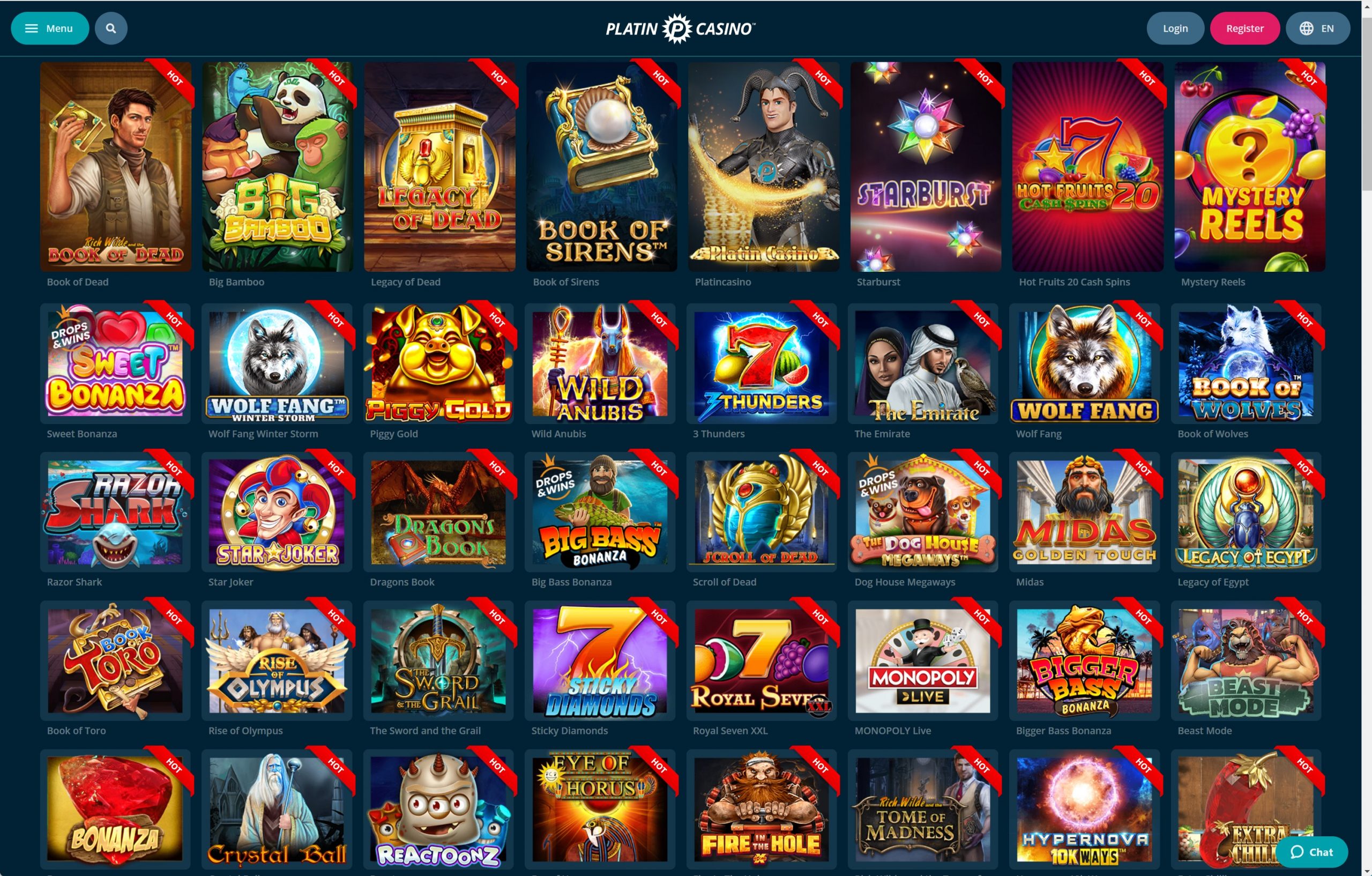 games platin casino