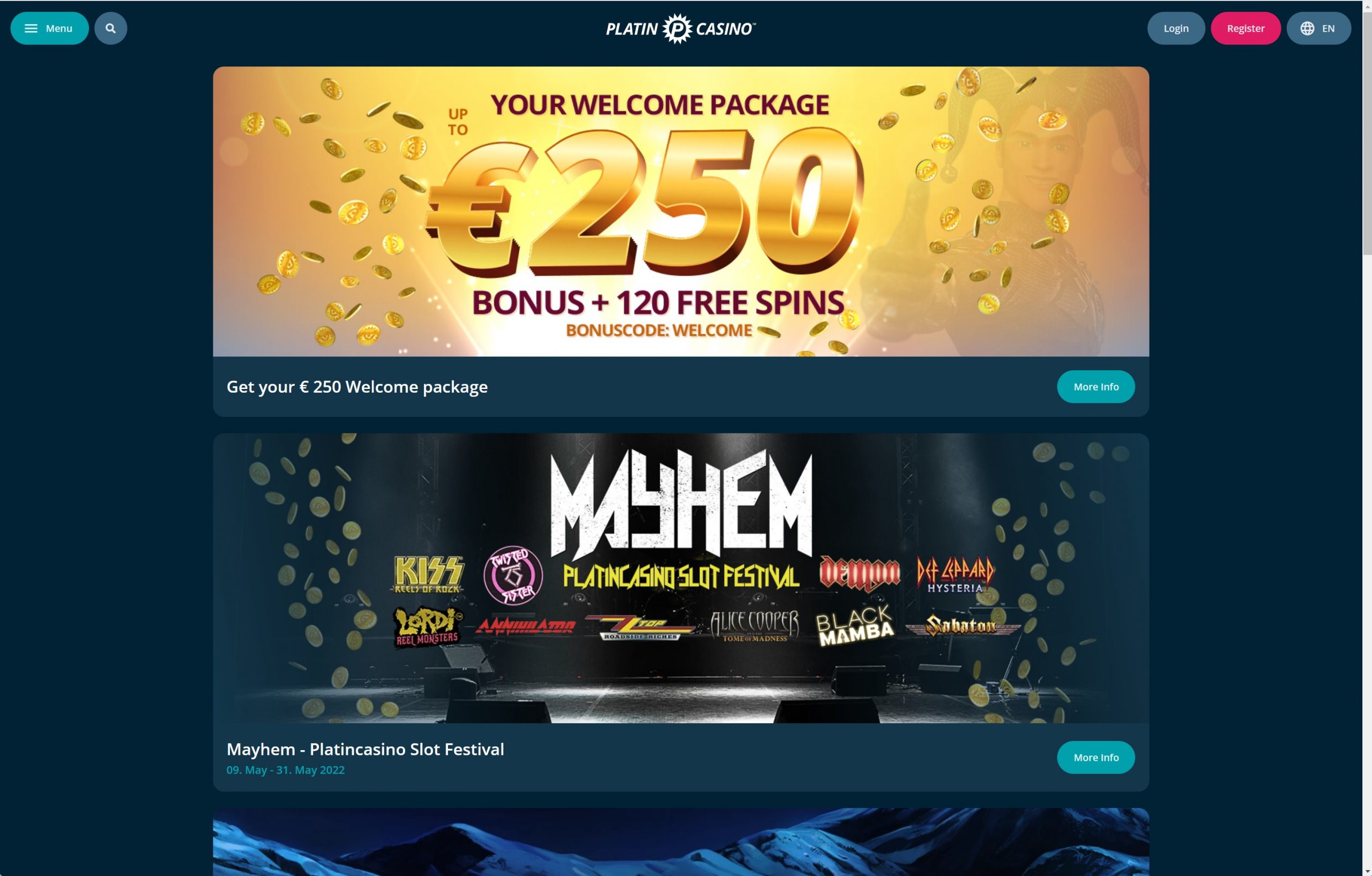 promotions platin casino