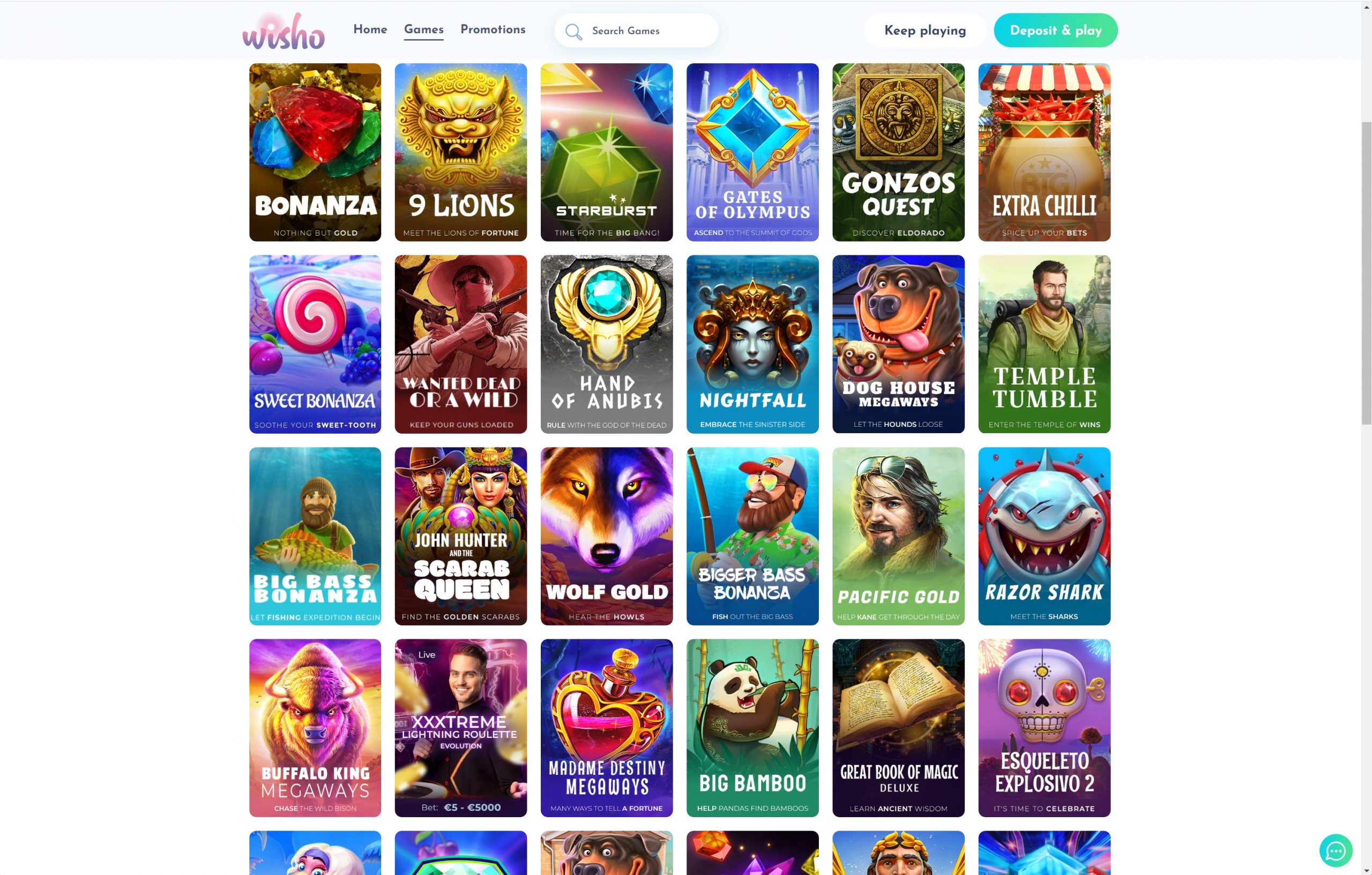 games wisho casino