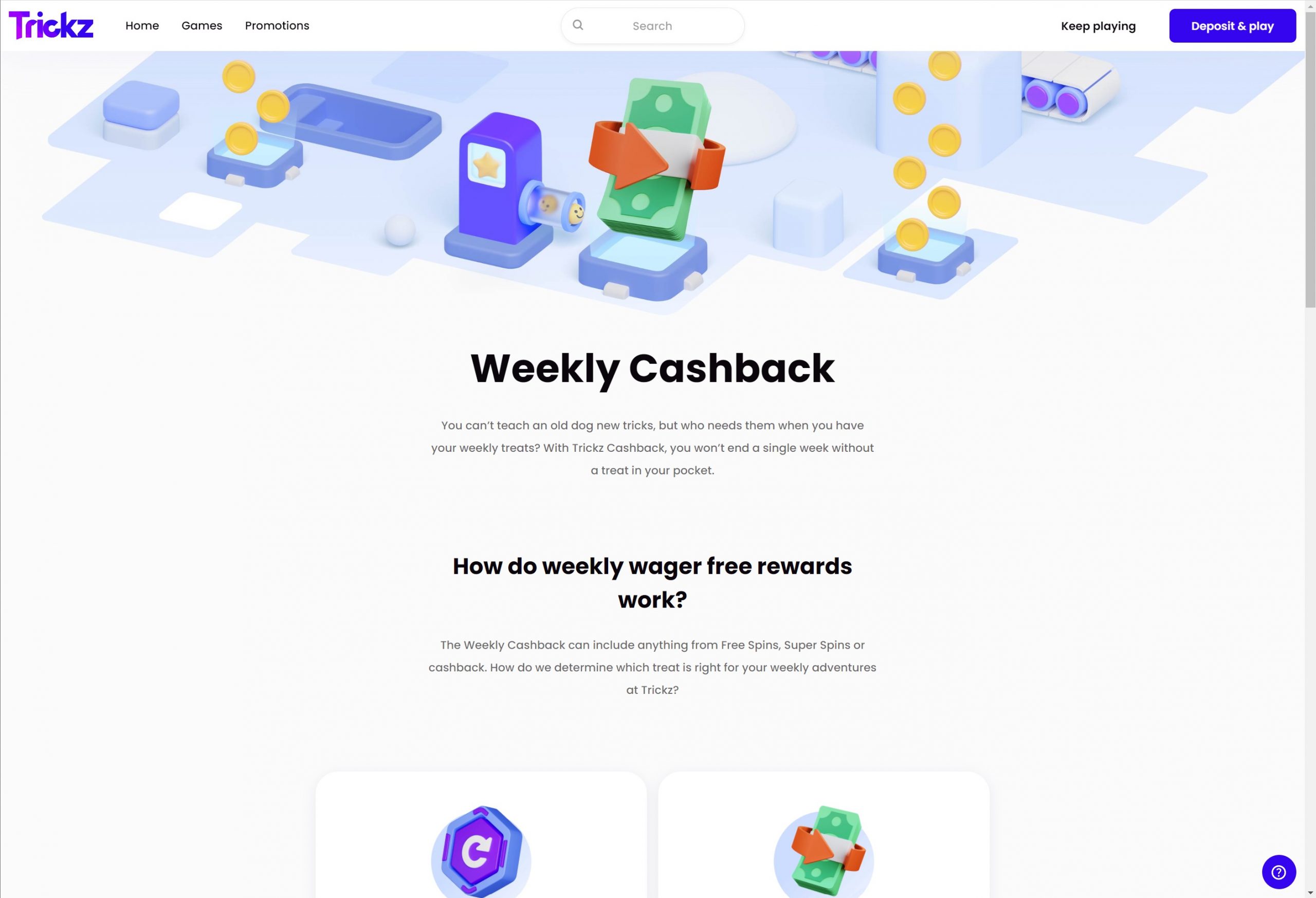 cashback trickz casino